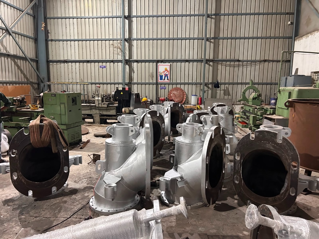 Blast Furnace elbows manufactured at workshop