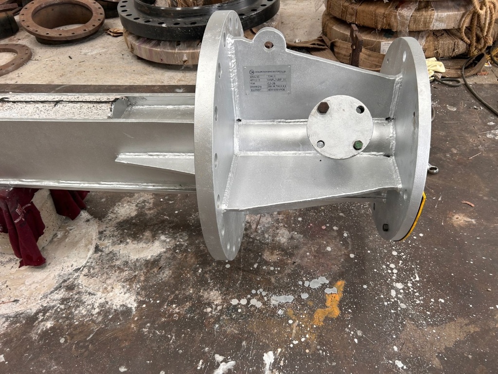 Nameplate detail EESPL/ABP/01 on flange head
